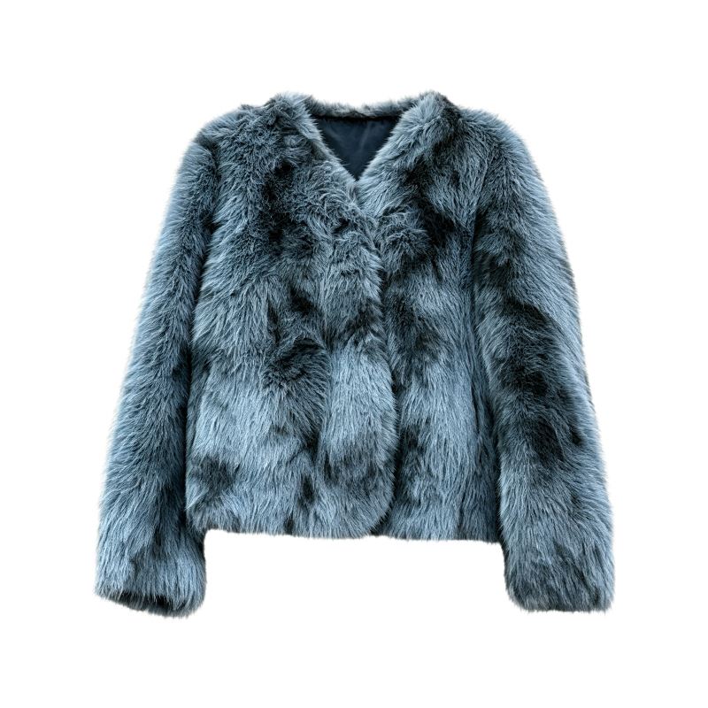 Ombre Faux Fur Coat