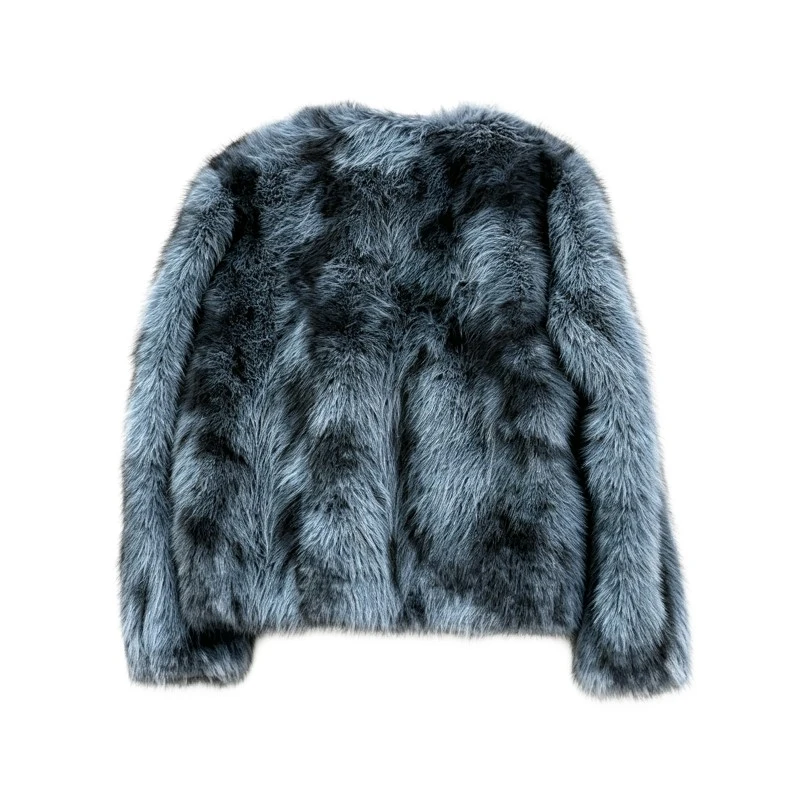 Ombre Faux fur Coat suppliers