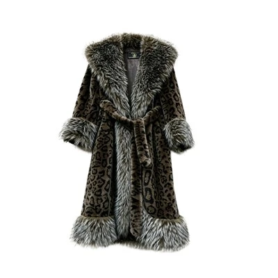 Faux Raccoon Fur Coat
